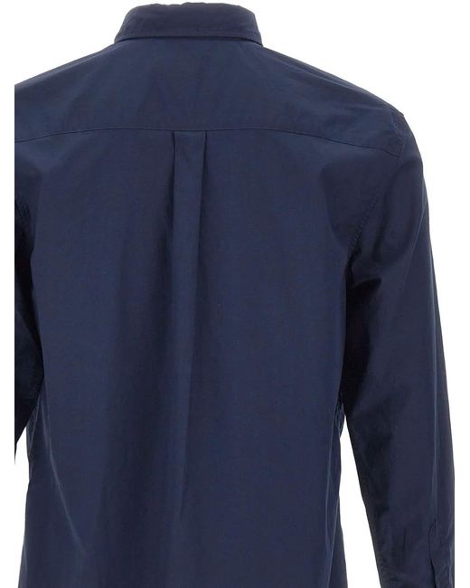 Lacoste Button-Down Popeline Overhemd in het Blue voor heren