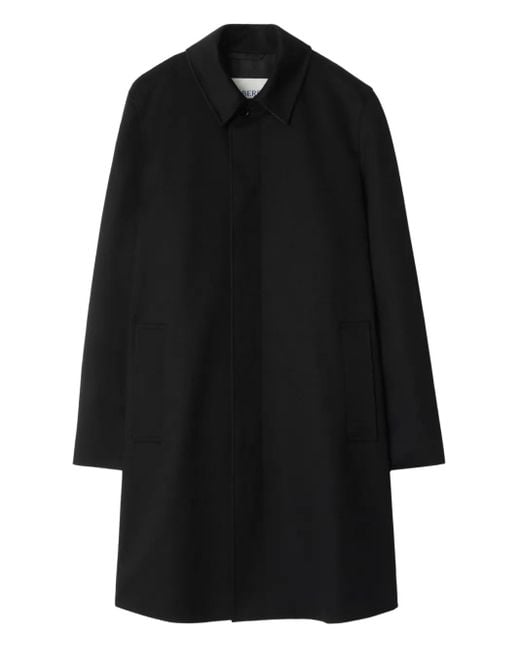 Burberry Black Mid-Length Cashmere Car Coat for men