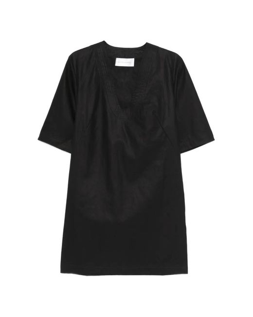Christian Wijnants Black Dawis V-Neck Short-Sleeve Dress