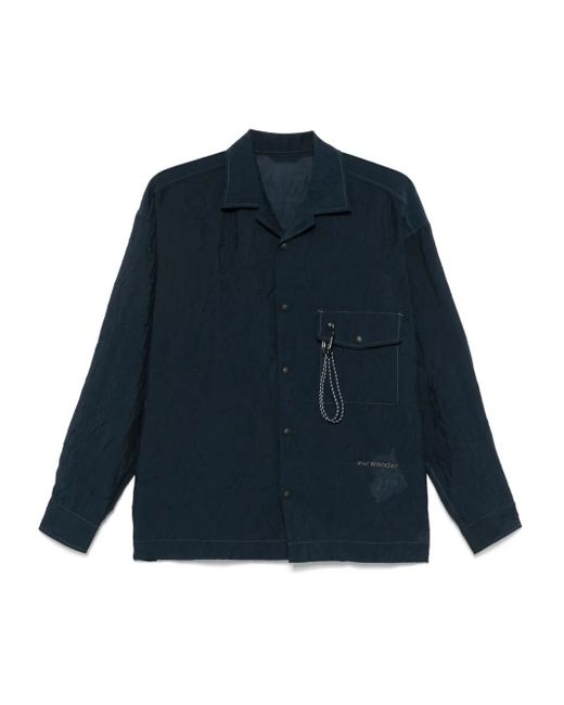 Camicia Con Ricamo di And Wander in Blue da Uomo