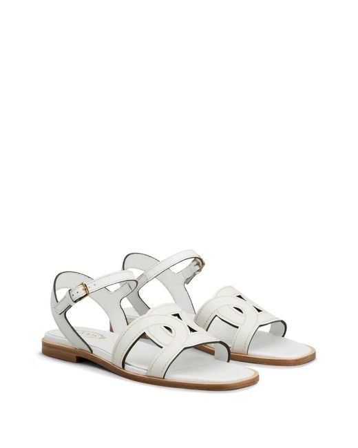 Tod's White Sandals