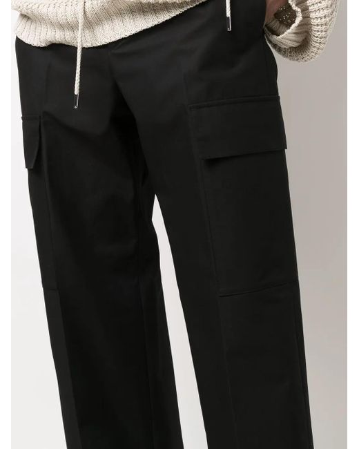 Jil Sander Black Cargo-Pocket Trousers for men
