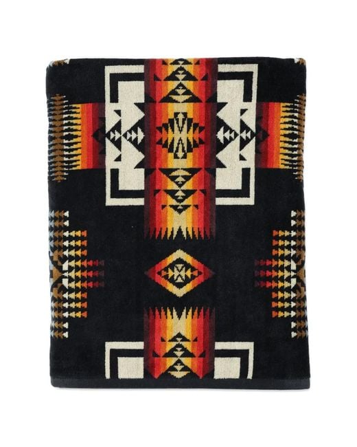 Pendleton Black Serviette De Bain À Motif Géométrique