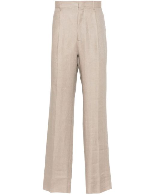 Tagliatore Natural Martin Linen Tailored Trousers for men
