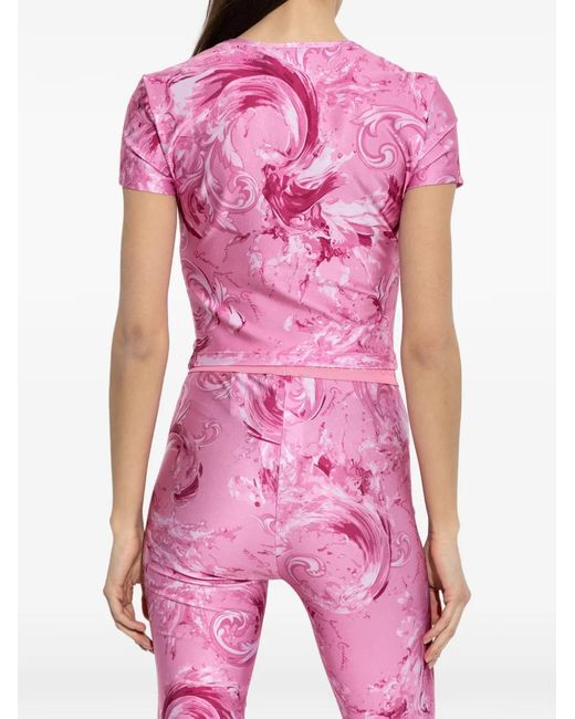 Versace Jeans Couture Pink Patterned T-Shirt