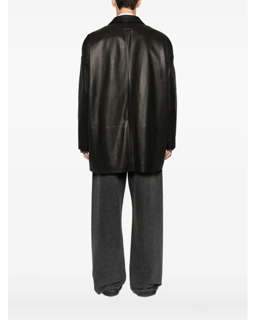 Fear Of God Ledermantel mit Knopfleiste in Black für Herren