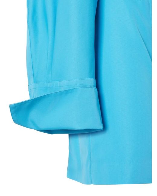 Fendi Blue Buttoned Collared Dress