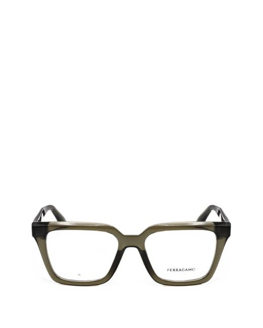 Ferragamo Black Square-Frame Glasses