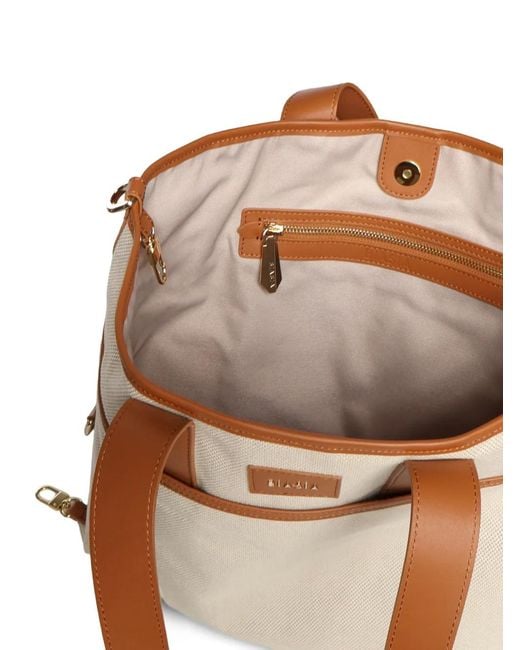 Borsa Tote Con Inserti di BIASIA in Natural