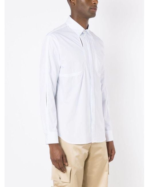 MISCI White Cut-Out Long-Sleeved Shirt