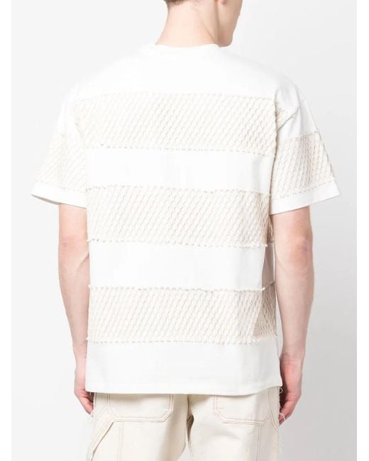 Camiseta con paneles de malla MSGM de hombre de color White