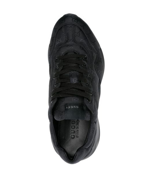 Sneakers Rhyton GG Supreme di Gucci in Black da Uomo
