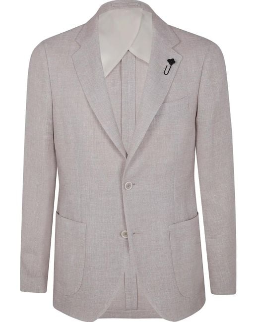 Lardini Gray Single-Breasted Blazer for men