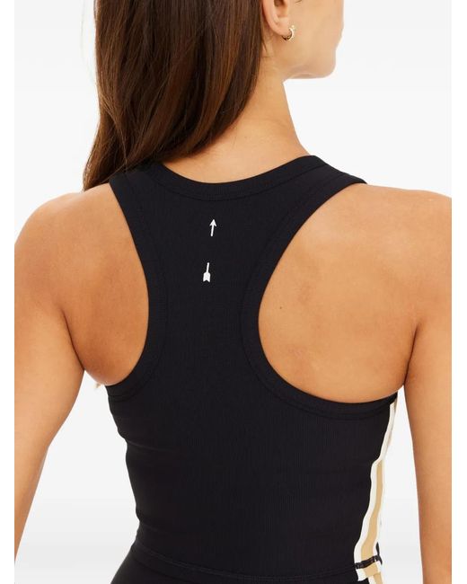The Upside Black Arcadia Sophie Striped Racerback Crop Top