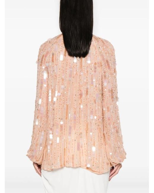 Amen Pink Sequinned Blouse