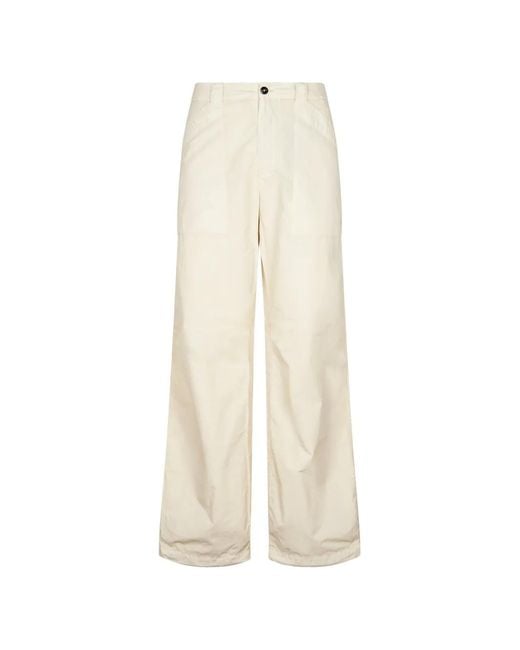 C P Company White Patch-Pocket Trousers for men