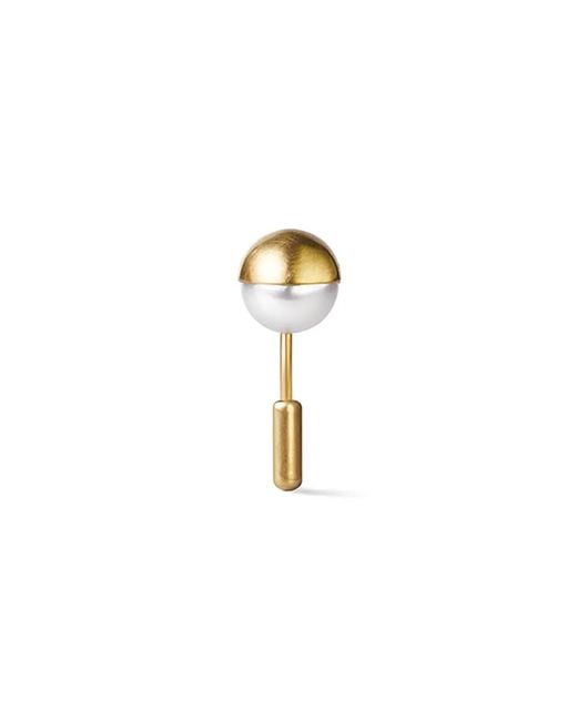 Shihara White Half Pearl Earring 180°