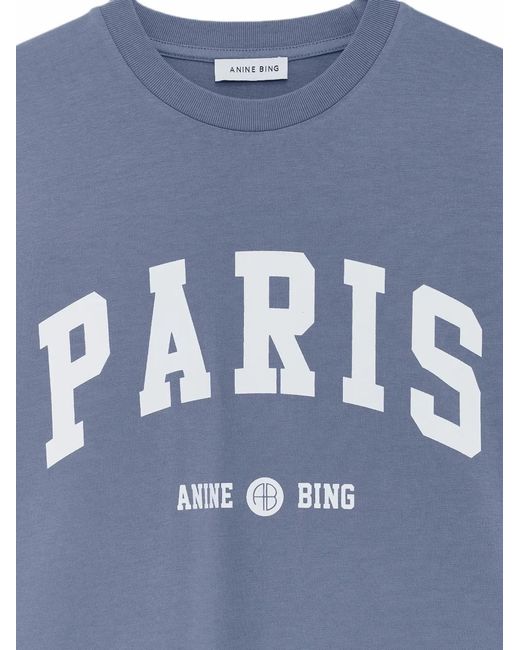 Anine Bing Blue Cade T-Shirt Paris University