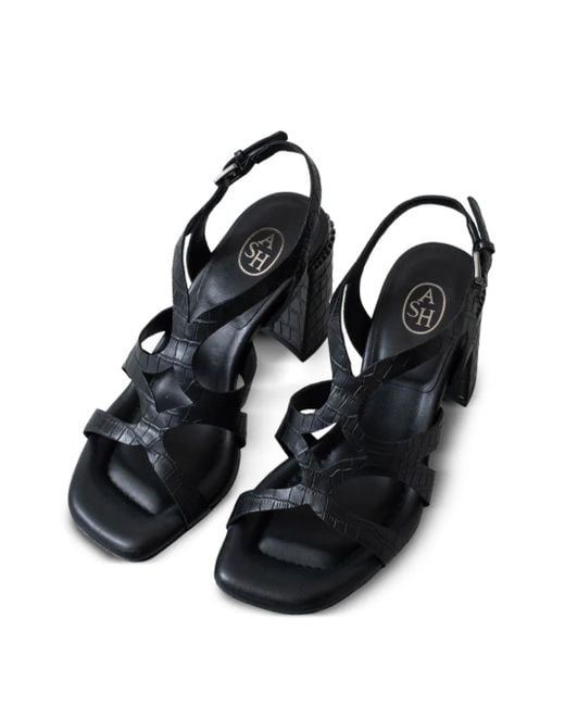Ash Black 85Mm Luna Sandals