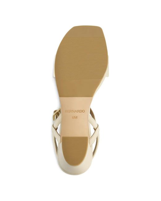 Bernardo Natural Buckle-Fastening Sandals