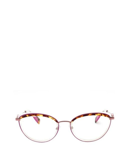 Furla White Lunettes De Soleil À Monture Ovale