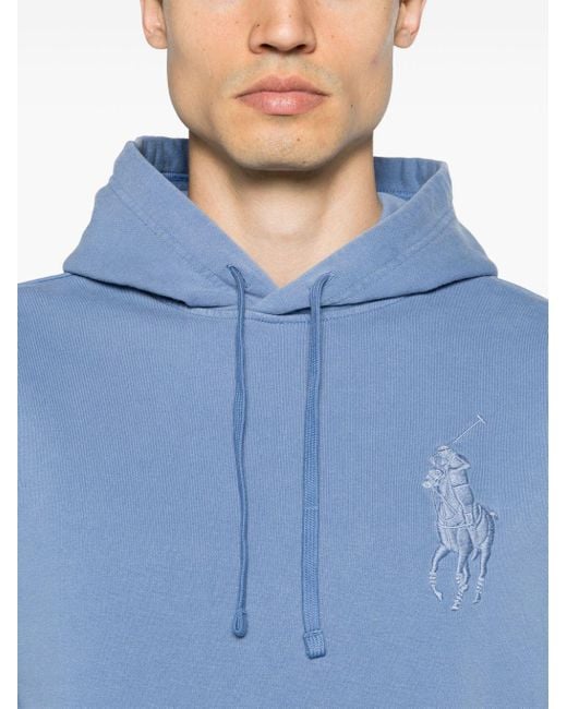 Hoodie à lien de resserrage Polo Ralph Lauren pour homme en coloris Blue