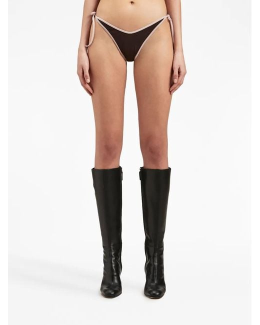 Palm Angels Brown V-line Bikini Bottom