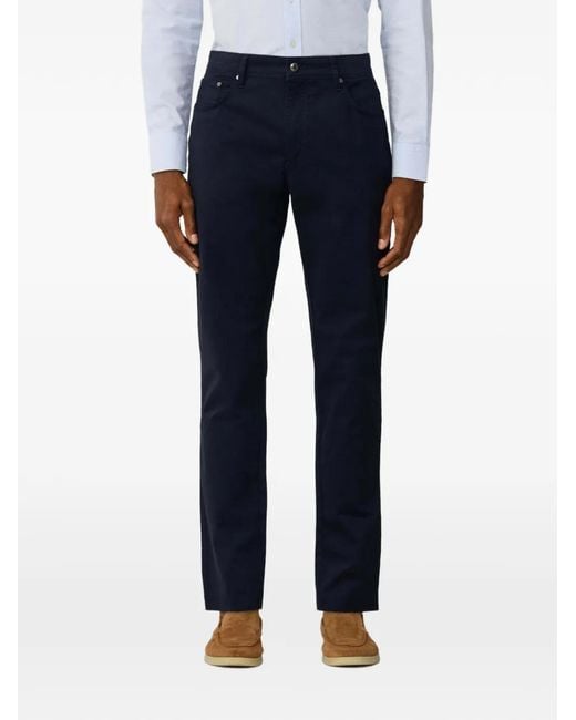 Hackett Blue Trinity Straight-Leg Trousers for men