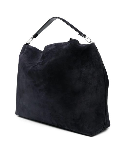 Totême  Black Bevel Suede Shoulder Bag