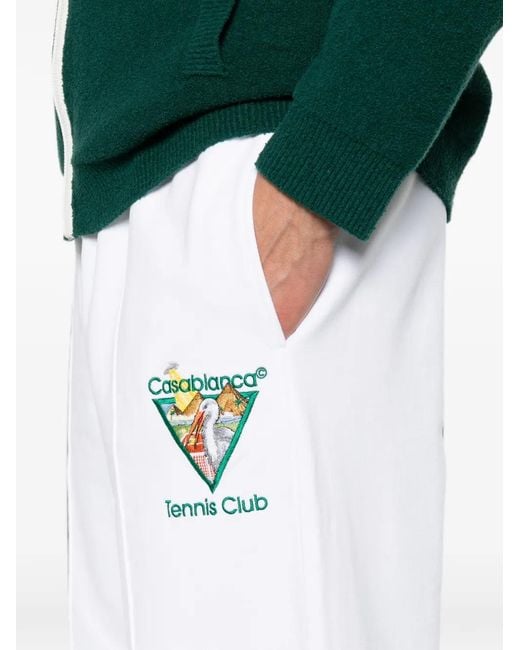 Casablanca Green Tennis Club Embroidered Track Pants for men