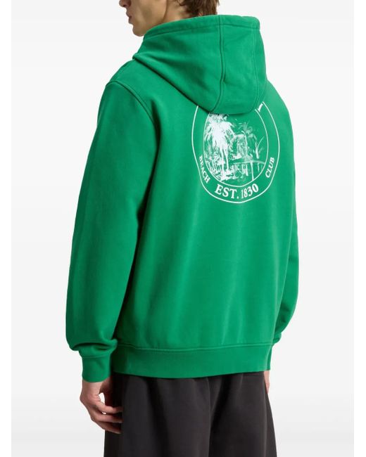 Woolrich Green Graphic-Print Hoodie for men