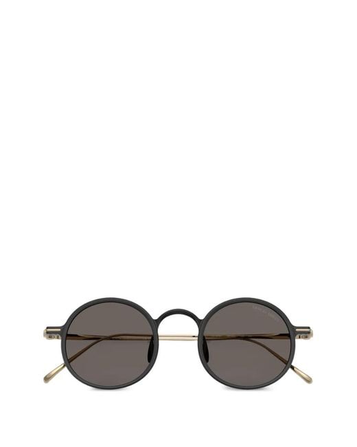 Giorgio Armani Gray Round-Frame Sunglasses for men