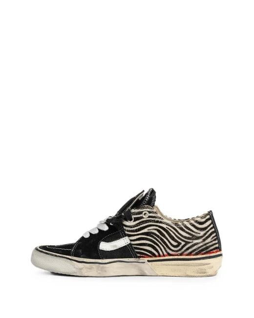 Paul Esterlin White Zebra-Print Caly Sneakers