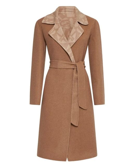 Cappotto Con Cintura di Max Mara in Brown