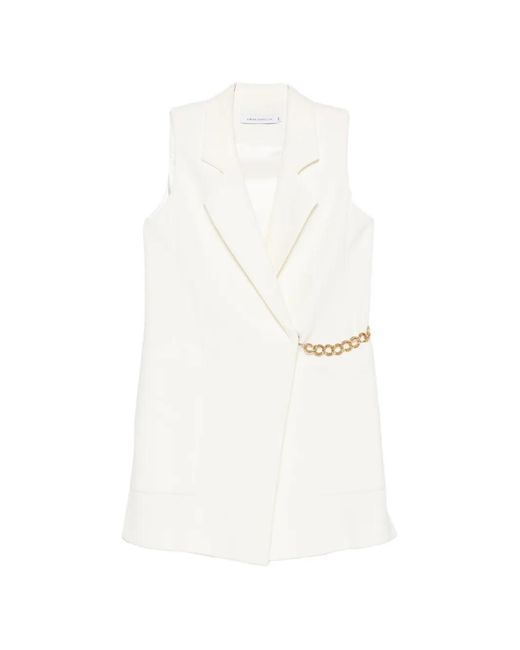 SIMONA CORSELLINI White Chain-Link Mini Dress