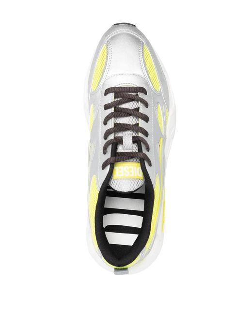 DIESEL Metallic Low-Top Lace-Up Sneakers for men