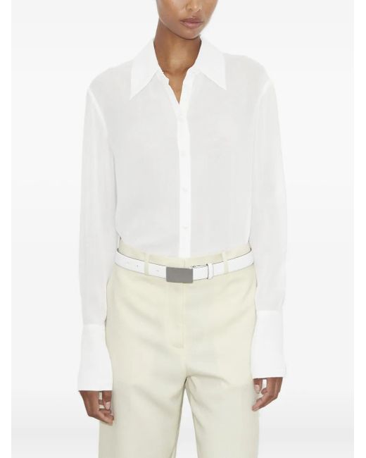 Tory Burch White Cuffed Shirt
