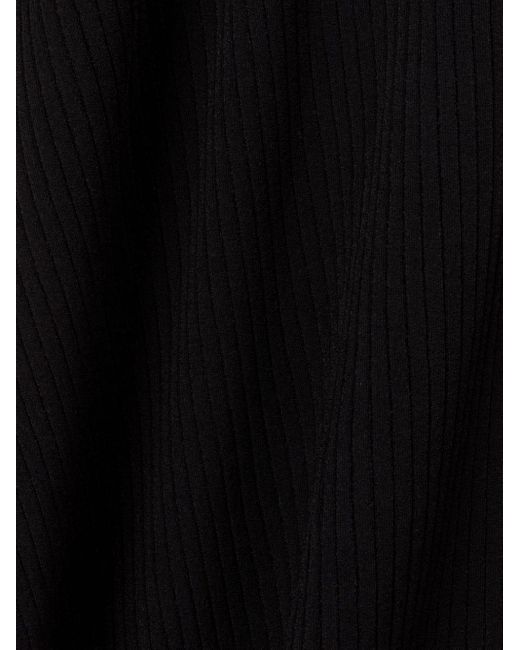 AZ FACTORY Black Serena Asymmetric Midi Dress