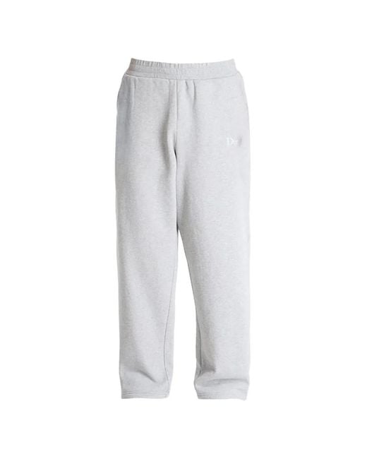 Dime Gray Logo-Embroidered Track Pants for men