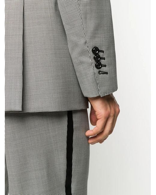 Brunello Cucinelli Gray Single-Breasted Fitted Blazer for men