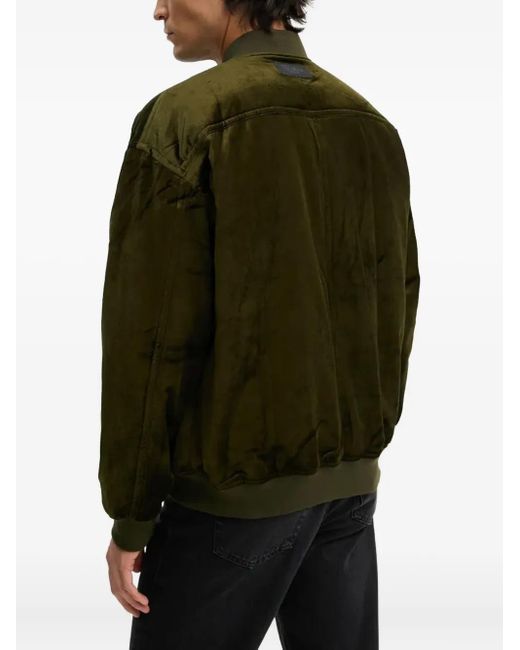 IRO Green Zip-Fastening Velvet Jacket for men