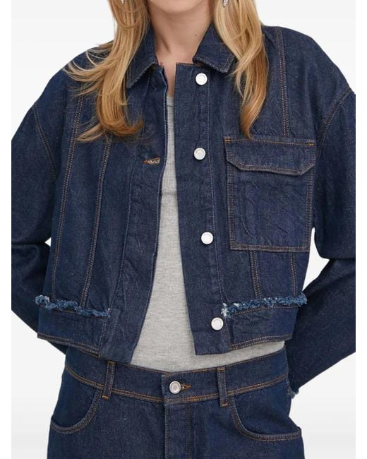 Stine Goya フレイドポケット ジャケット Blue