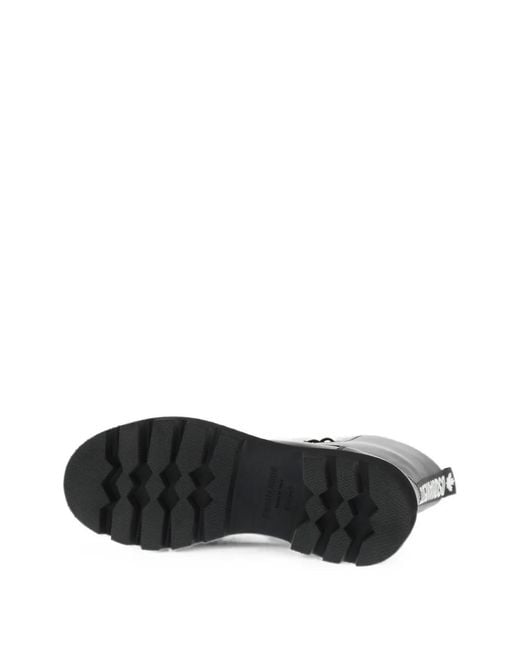 DSquared² Black Logo-Tape Lace-Up Boots for men