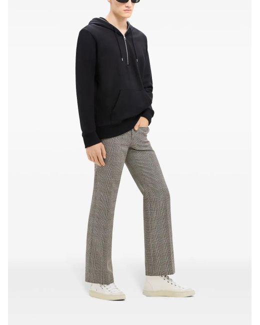 Courreges Black Zipped Fleece Hoodie