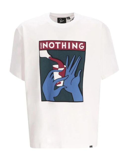 メンズ by Parra Graphic-print T-shirt Blue