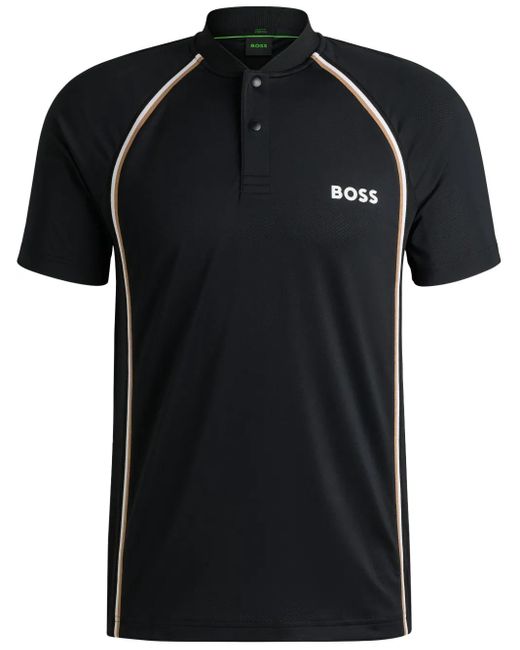 Boss Black Logo-Print Polo Shirt for men