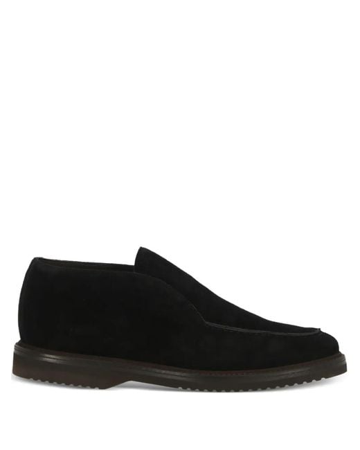 Ortigni Black Flat Loafers for men