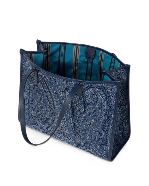 Etro Blue Large Love Trotter Bag