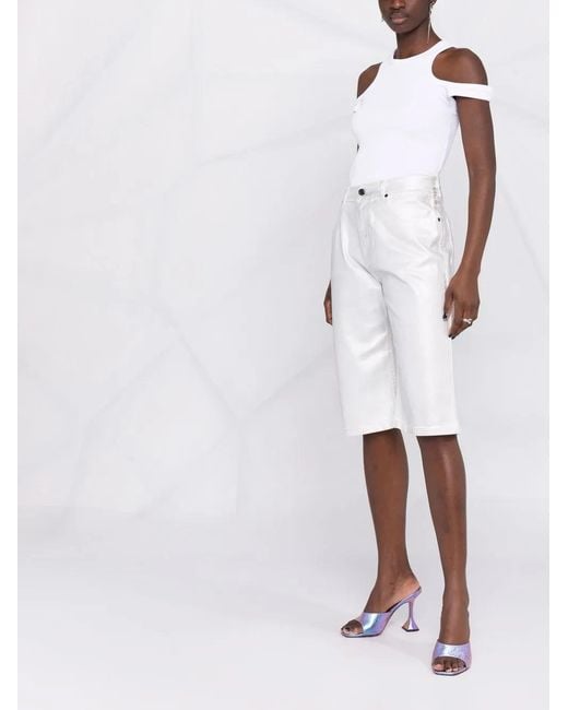 Tom Ford White Knee-Length Denim Shorts
