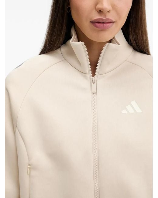 Adidas Blue Stadium Logo-Detail Sweatshirt
